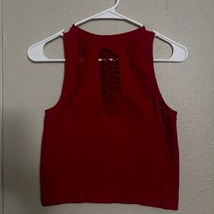 Red crop top
